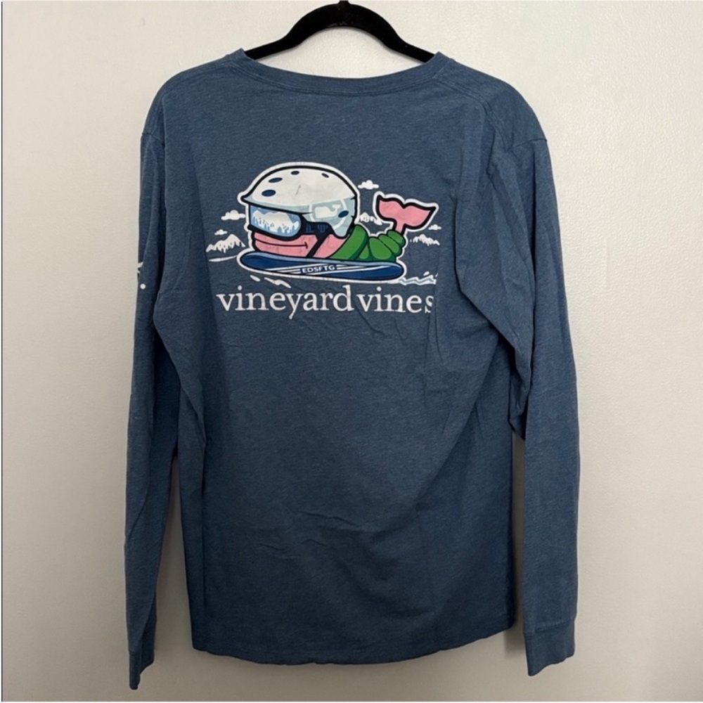 Vineyard Vines Snowboarding Whale Long sleeve tee